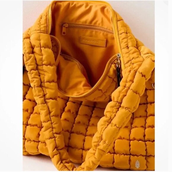 Free People Quilted Carryall Golden Sunrise - Picture 3 of 12